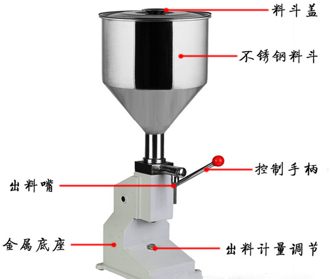 小型膏体液体定量灌装机结构